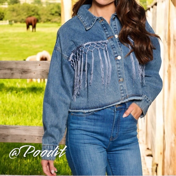 BLUE VELVET Howdy Jean Jacket S M L - Picture 4 of 12